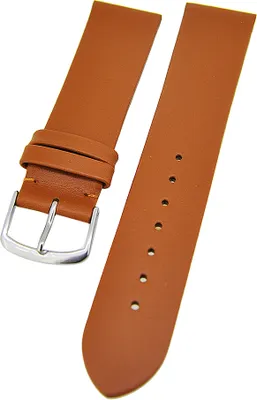 Produktbild von Uhrenarmband weiches Kalbslederband Hellbraun ohne Naht 18mm