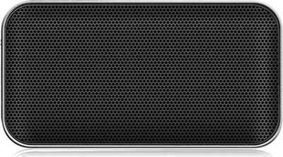 A product shot of a portable Bluetooth speaker.