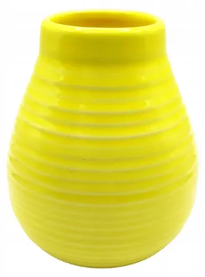 Obrázek produktu pro Keramický matero na yerba mate, žlutý, objem 350 ml