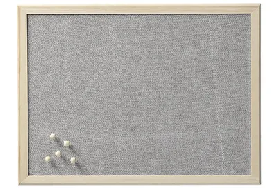 Image de Zeller 11270 Zeller Pinnwand 40,0 x 30,0 cm Leinen grau