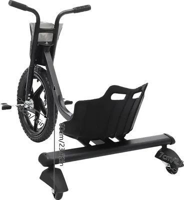 Produktbild von Drift-Mobilitätsgerät, verstellbarer Sitz, dreirädriges Design, schwarz