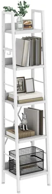 Produktbild von YITAHOME Bücherregal mit 5 Ebenen, industrielles Leiterregal, freistehendes Holz