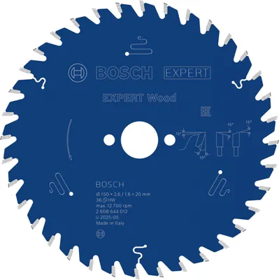 Productafbeelding van EXPERT, zaagblad voor cirkelzaag, 150x2,6/1,6x20 mm, Z36