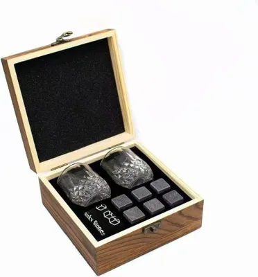 Zdjęcie produktu dla Zestaw upominkowy szklanka do whisky, kostki chłodzące WS-003