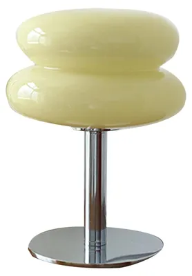 Productafbeelding van Eiertaart Tafellamp - Schattig Ontwerp - Energiezuinig - Geel - USB Bureau Lamp - Perfect voor Slaapkamerdecoratie - Zacht Licht