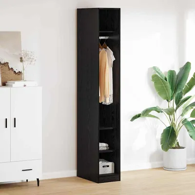 Produktbild von "Schlussverkauf" Kleiderschrank moderne - VIDAXL - mit Regal Schwarz Eichen-Optik 50x30x200 cm C17591
