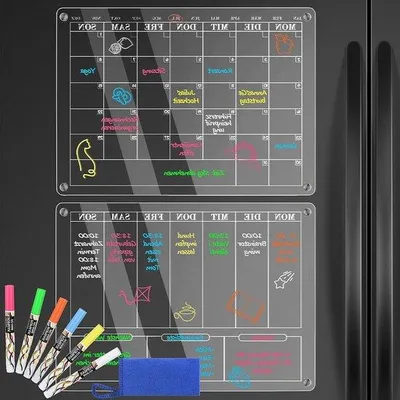 Produktbild von Famanu Wochenplaner Acryl Kalender für Kühlschrank - Magnetische Familienplaner