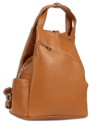 Produktbild von Toscanto Damen Cityrucksack Leder Rucksack braun tan OTT613RN