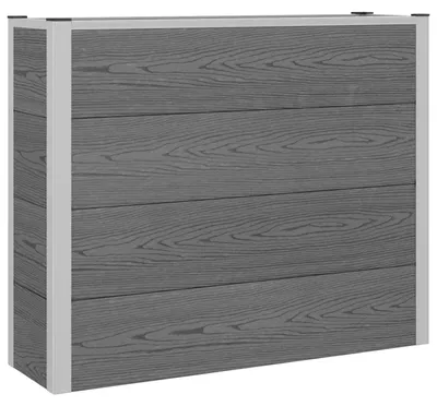 Produktbild von vidaXL Hochbeet Grau 100 x 30 x 22 cm WPC und Aluminium