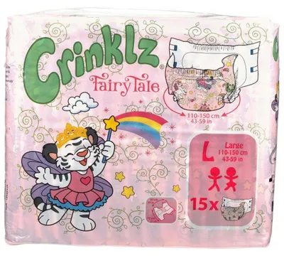 Immagine prodotto di CRINKLZ Pannolini da favola L 15 pezzi PZN 18046528