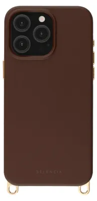 Productafbeelding van Selencia Rivièra MagSafe Backcover met afneembare haakjes voor de Apple iPhone 15 Pro Max - Choco Brown