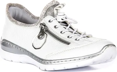 Produktbild von Rieker L32F1-80 in Weiß Silber für Damen – 6.5 UK - 40 EU - 8.5 US / White Silver