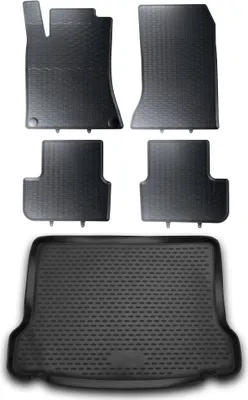 Produktbild von Gummi Kofferraumwanne + Fußmatten Set für Mercedes GLA-Klasse X156, Bj. 3/2014-
