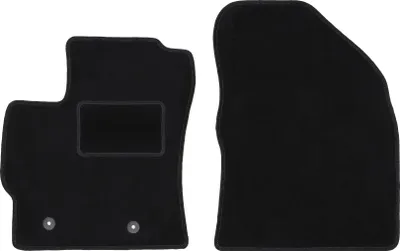 Produktbild von Velours-Fußmatten Vorne passend für Toyota Auris I (Schrägheck, Bj. 2006-2013) –  schwarz, passgenau, mit Befestigungen set 2 Stk. - STANDARD