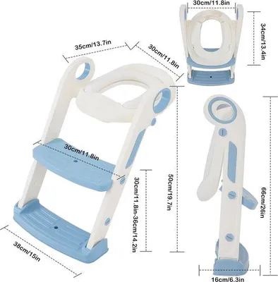 Produktbild von Famanu Kindertoilettensitz 2-in-1 - Faltbarer Toilettensitz für Kinder