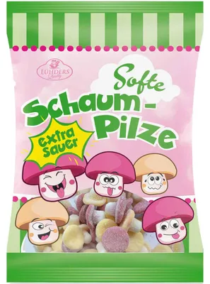 Produktbild von Lühders Softe Schaumpilze extra sauer 100g