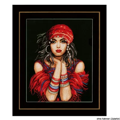 Obrázek produktu pro Lanarte cross stitch set "Gypsy", počítaný vzor
