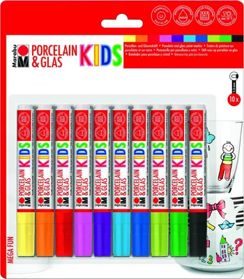 Image de Marabu 125000000084 Marker "Porcelain & Glas KIDS" MEGA FUN(S)