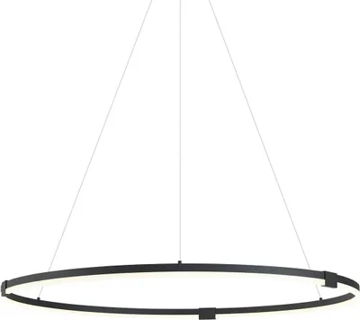 Produktbild von QAZQA Professional - Design Design-Hängelampe I Pendellampe I Pendelleuchte schwarz 120 cm inkl. LED 3-Stufen-Dimmbar - Anello I Wohnzimmer I Schlafzimmer - Stahl Rund - I (nicht austauschbare) LED