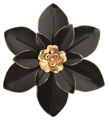 Immagine prodotto di Omgoods - Decorazione da parete a forma di fiore in metallo, 25 cm