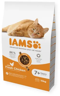 Zdjęcie produktu dla Sucha Karma Iams for Vitality Dla Starszych Kotów Ze Świeżym Kurczakiem 10kg