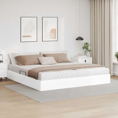 Zdjęcie produktu dla Maison Exclusive - Stelaża łóżka w stylu osmańskim, kolor biały, wymiary 200 x 200 cm, wykonana z sztucznej skóry