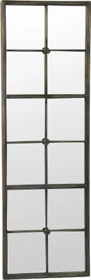 Produktbild von Länglicher Spiegel BASTION antik Fenster H127cm Wandspiegel im Landhausstil