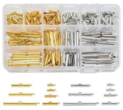 Produktbild von Endkappen Set für Schmuck - 240 Stück in 7 Größen - IFIN-PH0024-18-EU