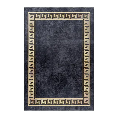 Image de 80x250 cm Pièce tapis Fiesta 4305 noir