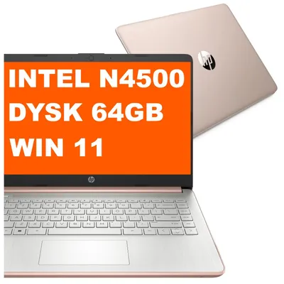 Produktbild von Laptop edukacyjny HP 14-dq3015dx / CD9Y9UA / Intel N4500 / 4GB / eMMC 64GB / Intel UHD / Win 11 / Różowy