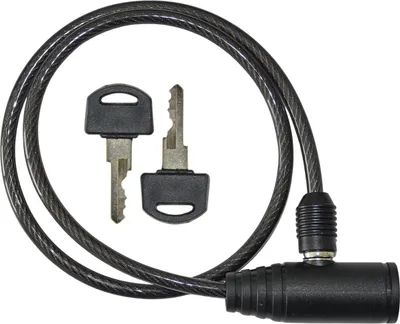 Produktbild von XQmax Fahrradschloss mit Schlüssel 65 cm – Schwarzes Kabelschloss 0,6 cm