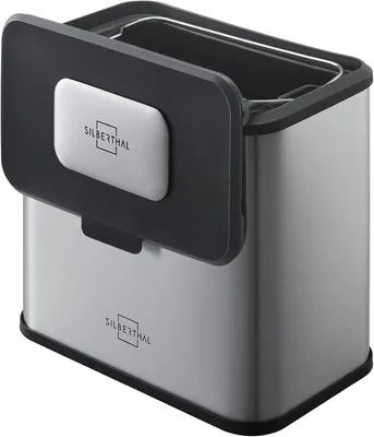Produktbild von Kompostbehälter aus Edelstahl für die Küche, 4 Liter, mit Deckel und Kohlefilter