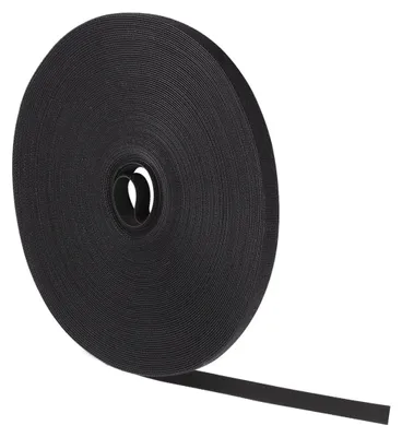 Produktbild von Klettband Kabelbinder Klettverschluss - 25 m x 10 mm - Schwarz - Wiederverwendbar
