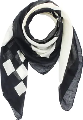 Baumwolltuch Punkte 2,5 cm schwarz weiß quadratisches