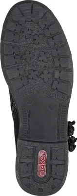 Produktbild von Rieker Damen Stiefelette Boot Warmfutter Raffung Kordel 94689-00, Größe:38 EU, Farbe:Schwarz