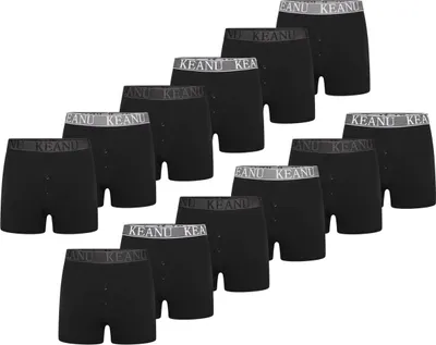 Image de Keanu - Boxers pour homme (pack de 12) TC474 (S) (Noir)