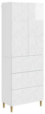 Produktbild von vidaXL Schrankset 2 pcs Hochglanz Weiß 66 x 34,5 x 90 cm Holzwerkstoff