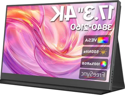 Zdjęcie produktu dla Przenośny monitor - Monitor do laptopa - Dodatkowy ekran - Monitor USB-C - 17,3 cala, rozdzielczość 4K UHD