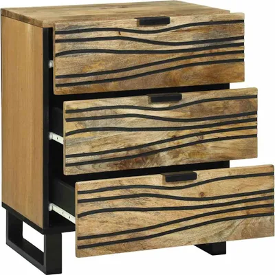 Immagine prodotto di vidaXL Comodino in legno naturale 50 x 33 x 62 cm