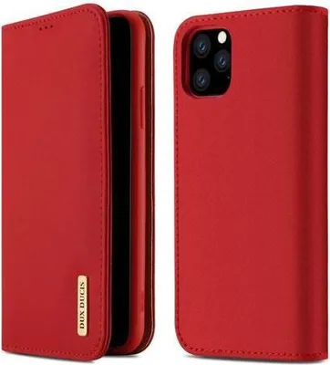 Produktbild von Dux Ducis Wish Series Echt Leder Flip Wallet für Apple iPhone 11 Pro Max rot