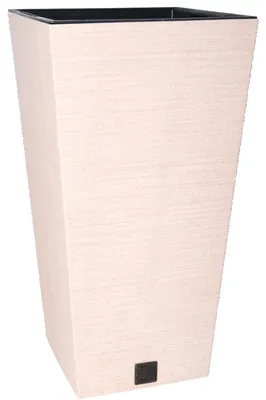 Image de Pot de fleur 20cm FURU SQUARE ECO WOOD DFSH200W-S449W blanc plastique PROSPERPLAST