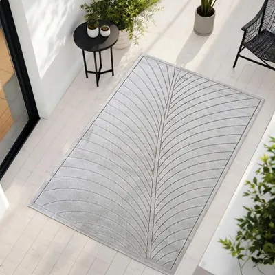 Obrázok produktu pre Carpetsale24 Vonkajší koberec, moderný dizajn v štýle boho, 3D efekt, odolný voči UV žiareniu, ideálny na terasu, do obývacej izby a kuchyne, rozmery 160 x 230 cm