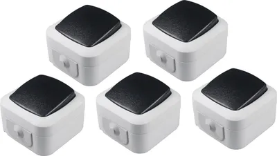 Produktbild von 5x Feuchtraum Wechselschalter Aufputz Schalter IP44 250V 10A