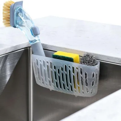 Productafbeelding van Famanu houder voor spoelbakken, met zuignappen, transparante keukenorganizer