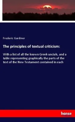 Produktbild von The principles of textual criticism: