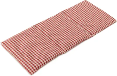 Produktbild von Bio-Körnerkissen 20x50cm 3-Kammer - Bio Füllung & Bio Stoff rot-weiß - Wärmekissen und Kältekissen