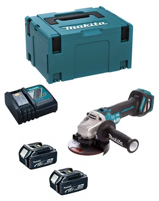 Imagen del producto de Mini-Amoladora MAKITA DGA513RTJ (2 x 5,0 Ah + DC18RC + MAKPAC 3)