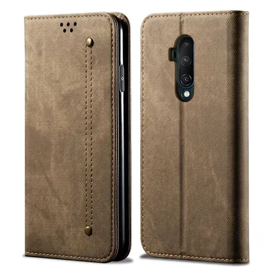 Obrázek produktu pro OnePlus 7T Pro Pouzdro, Kožené Peněženkové Pouzdro s Magnetickým Uzavíráním a Pouzdro s Funkcí Stojánku pro OnePlus 7T Pro Khaki