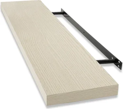 Immagine prodotto di Scaffale a parete Stockholm scaffale sospeso free-floating Scaffale galleggiante incl. materiale di montaggio beige opaco 100x23x3,8 cm