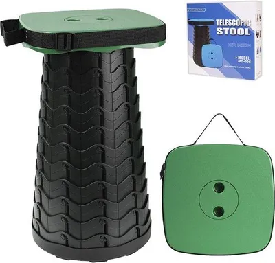 Produktbild von Famanu Klappstuhl Tragbar - Mini Teleskopstuhl, Grün
